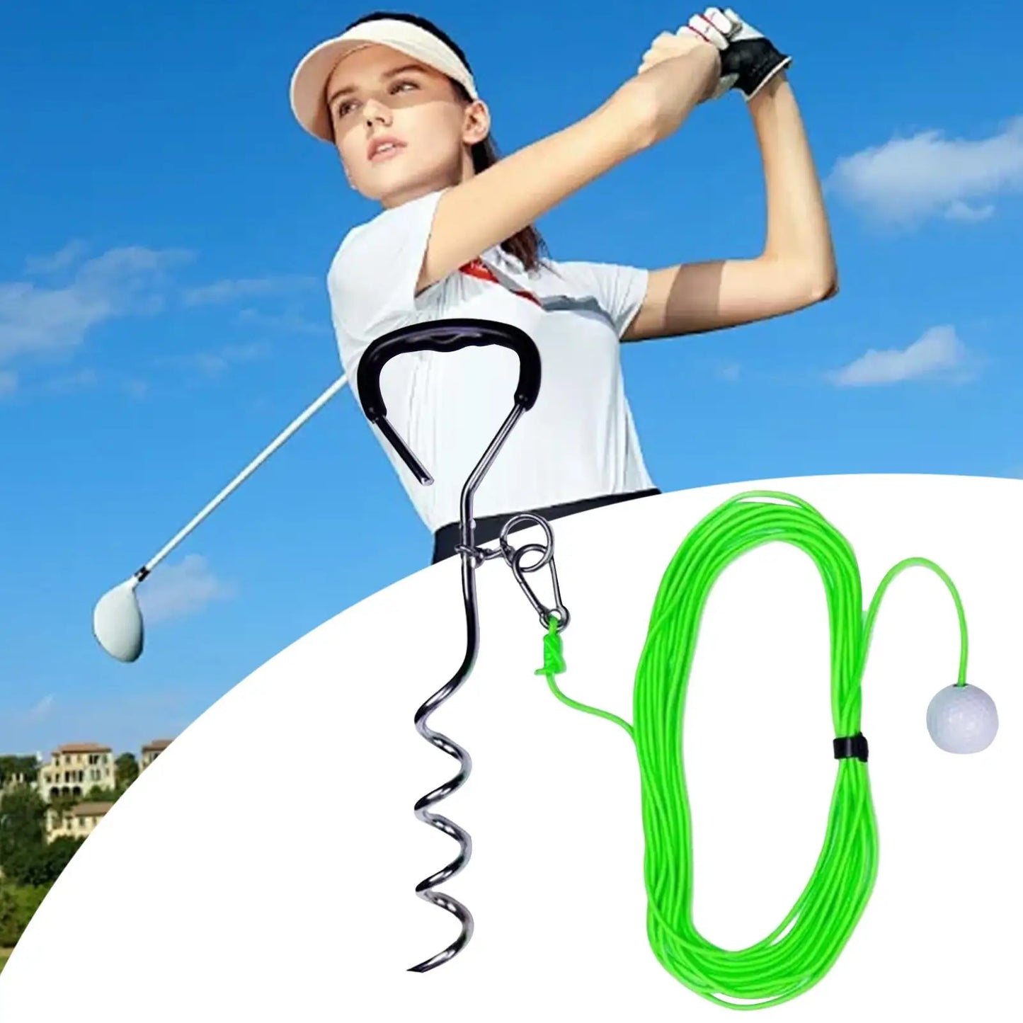 Swing Away - Golf Swing Trainer Ball with 50ft Return Rope